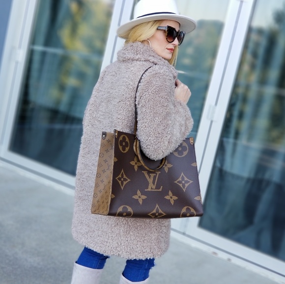 KRISTEN Faux Fur Coat -Mocha - Picture 3 of 5